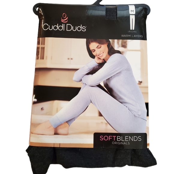 Cuddl Duds Women's Soft Blends Oruginal Heather Coal Gray Leggings Medium - Picture 1 of 4
